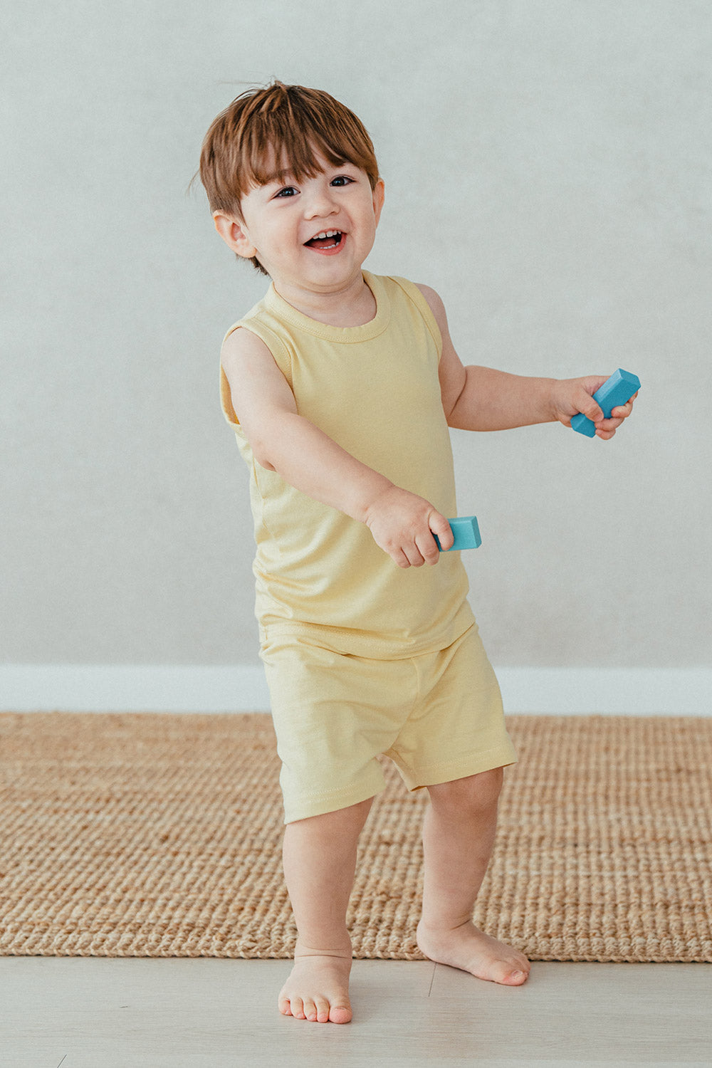 Modal Cool Comfort Tank Set - Yellow. Soft Feel: Modal is an exceptionally soft fiber, making it gentle on the skin and comfortable for kids to wear.