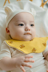 Classic Vanilla Pop Bib - Bear Honey Yellow