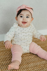 Lovely Duet Bodysuit & Pants Set - Blossom Strawberry