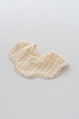 Creamy Gingham Bib - Butter Yellow