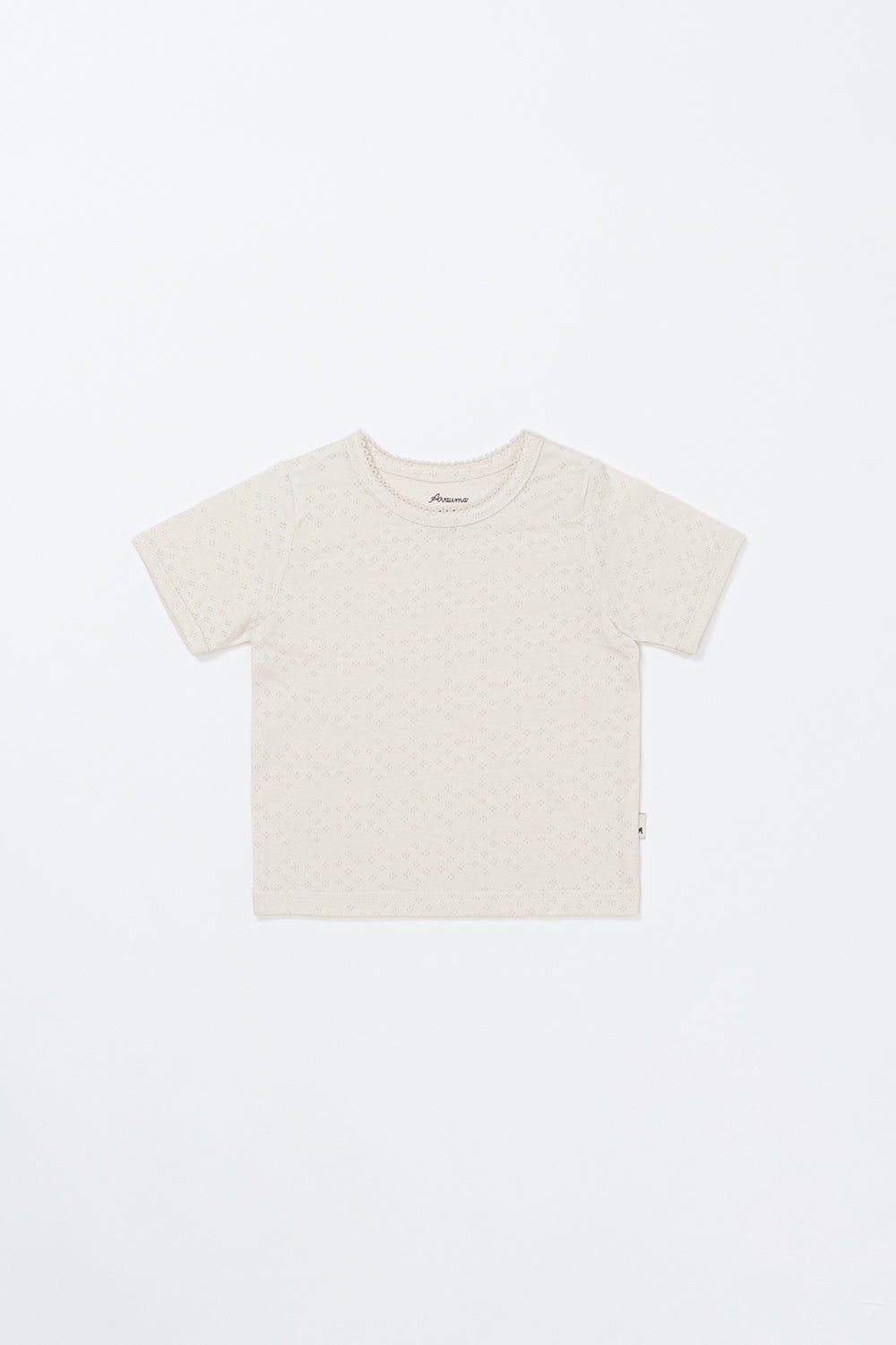 Milk pearl short sleeve baby t-shirt with lace trim – Avauma

