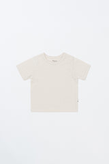 Milk pearl short sleeve baby t-shirt with lace trim – Avauma

