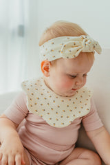 Classic Eyelet Flower Bib - Chloe Ivory