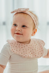 Classic Eyelet Flower Bib - Melody Pink