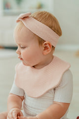 Classic Soft Blossom Bib - Minidot Pink