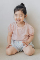 Avauma baby shorts blue floral soft cotton comfy toddler everyday outfit