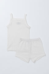 Avauma Eylet Tank Set - Ivory