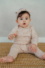 Fluid Blossom Bodysuit & Pants Set- Strawberry Milk