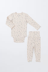 Fluid Blossom Bodysuit & Pants Set - Vanilla Flower