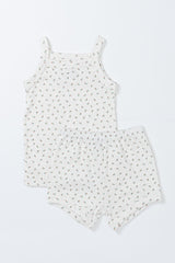 Avauma Floral Bloom Tank Set_Blossom Ivory