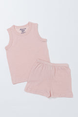 Ice Cream Mesh Tank Set - Soft Pink