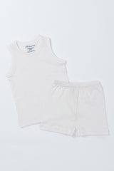 Ice Cream Mesh Tank Set - Soft White