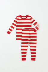 Holiday Long Sleeve Pajama Set - Red Stripe Redcuff