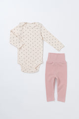 Lovely Duet Bodysuit & Pants Set - Blossom Strawberry