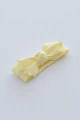 Peony Ribbon Headband - Lemon