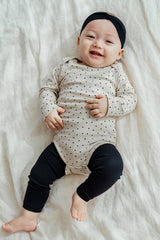 Lovely Duet Bodysuit & Pants Set - Miniheart Paleblack