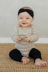 Lovely Duet Bodysuit & Pants Set - Miniheart Paleblack