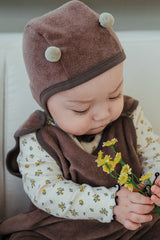 Honey Bear Pompom Hat - Mocca Bear