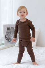 AVAUMA Pure Solid Brown Long Sleeve Set Comfortable Fabric We just launched The New Baby Pajamas. Super Premium Cotton Pjs set are well made with high quality cotton. Sure you will buy it again. This is makes it ideal for daily life. AVAUMA Pajamas has become a popular clothes for underwear and leisure clothes.