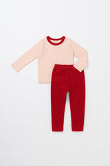 Holiday Long Sleeve Pajama Set - Ruby Red