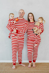 Holiday Long Sleeve Pajama Set Dad - Red Stripe Redcuff