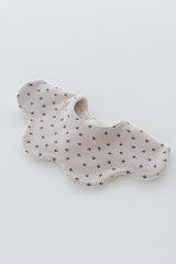 Rolling Eyelet Flower Bib - Chloe Beige