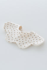 Rolling Eyelet Flower Bib - Chloe Ivory