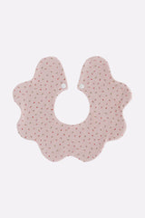 Rolling Eyelet Flower Bib - Melody Pink