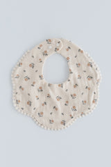 Honey Floral Bib - Vintage Beige