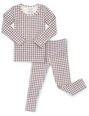 Bliss Check Long Pajama Purple