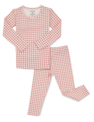 Bliss Check Long Pajama Pink