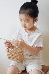 Avauma baby outfit styling dreamy flower short sleeve setup rosy cream cozy toddler daily look