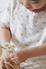 Avauma baby summer pajama set dreamy flower short sleeve setup rosy cream comfortable toddler outfit