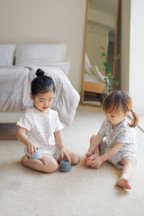 Avauma baby sibling matching pajama set dreamy flower short sleeve setup rosy cream toddler outfit
