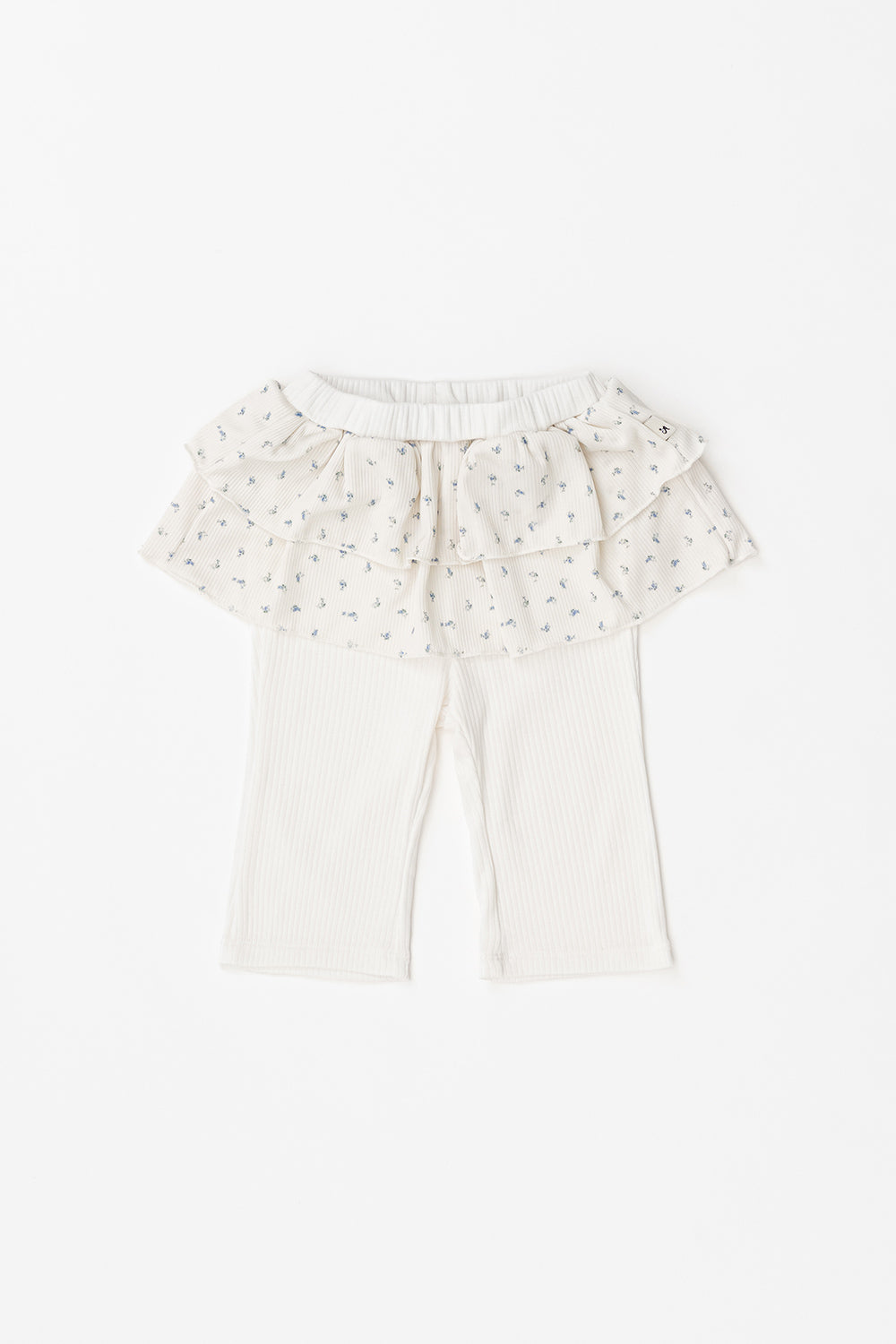 Avauma baby layered skirt leggings cream ivory floral frill baby pants