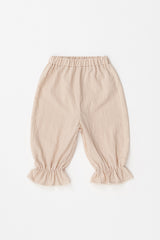 Avauma baby toddler mellow jogger pants oat beige neutral frill pants