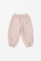 Avauma baby toddler summer vale pants oat grid lightweight check pants