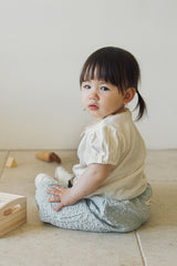 Avauma toddler outfit pale blue crinkle pants soft comfortable baby look