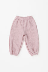 Avauma baby toddler summer vale pants powder pink crinkle pants lightweight summer pants