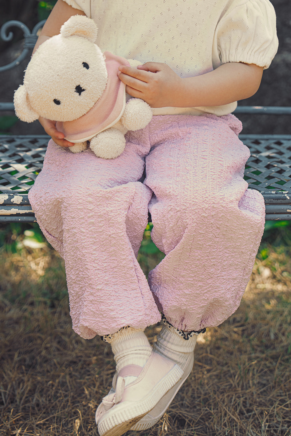 Avauma baby powder pink crinkle pants toddler outfit soft breathable summer pants