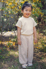 Avauma baby outfit rosy flower pants toddler summer outfit cute floral pants outdoor