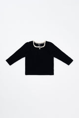 Avauma baby ribbed long sleeve t shirt classic black
