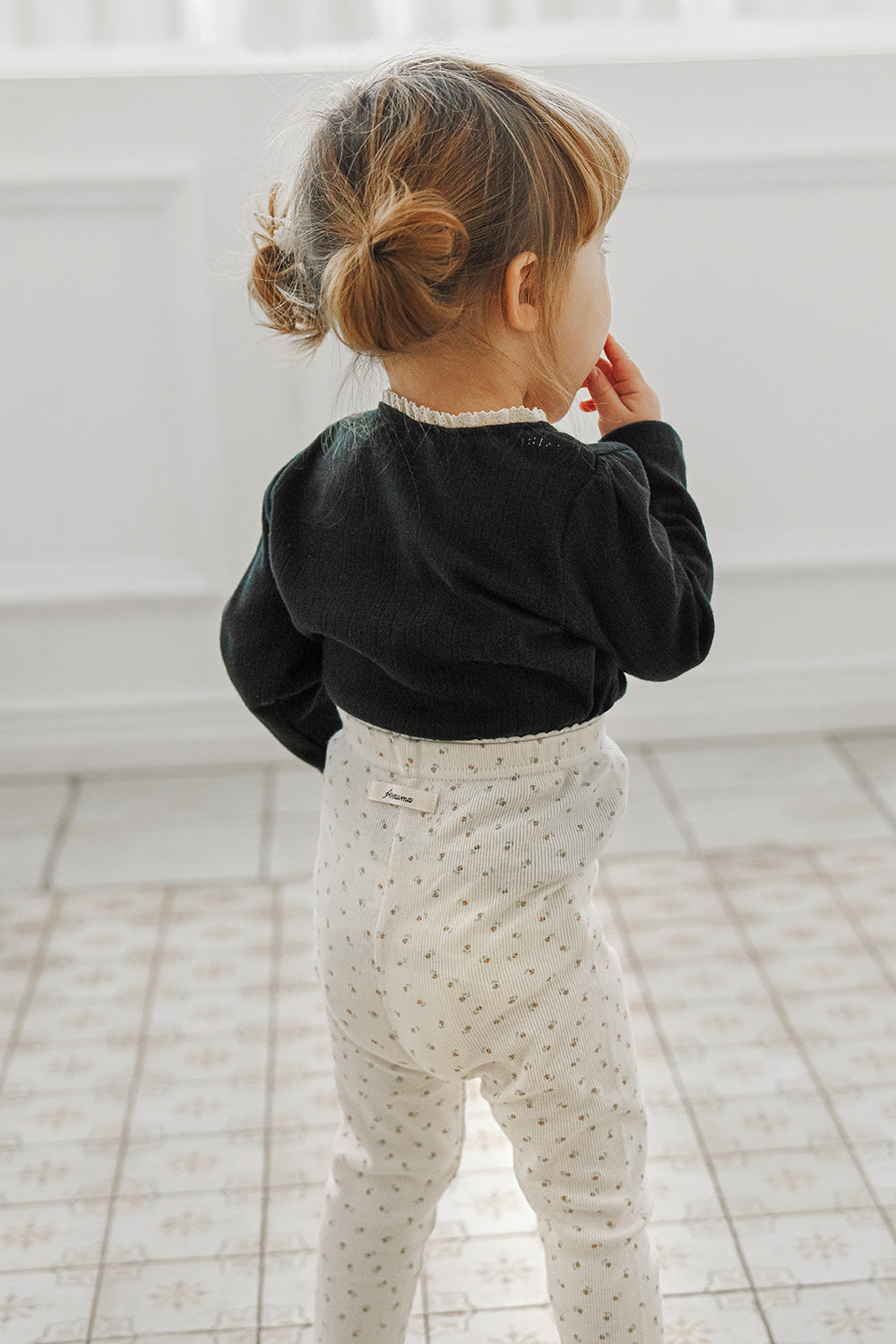 Avauma baby long sleeve top back view classic black