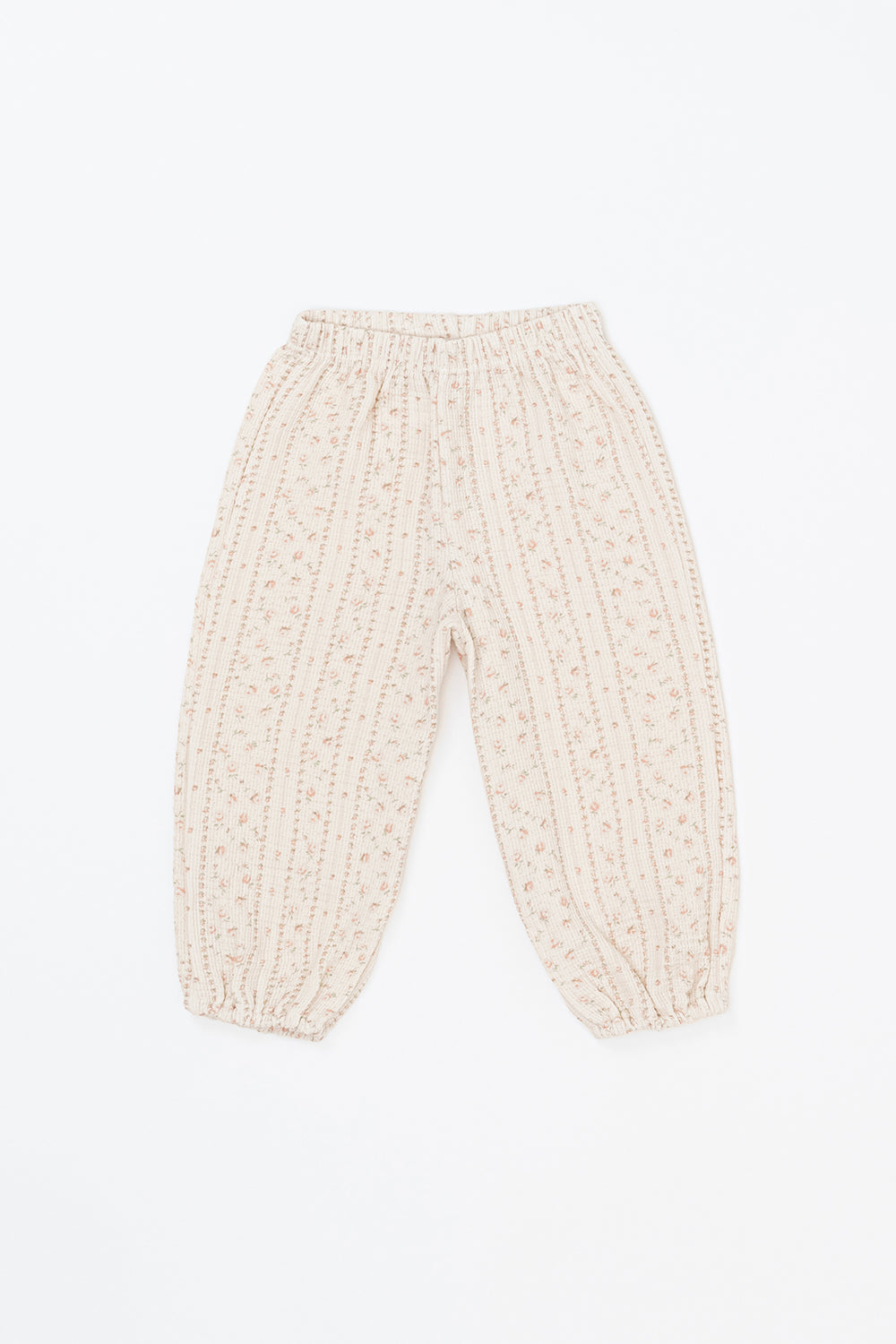 avauma baby patterned pants with orange camel print, elastic waist toddler pants in soft cream base