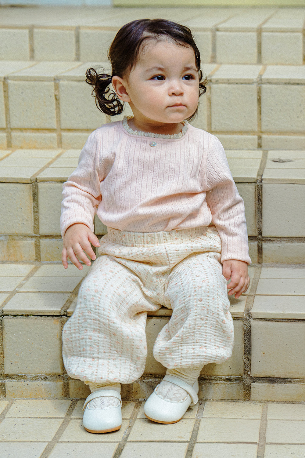 avauma toddler cotton pants with orange camel print, comfortable baby pants for daily wear