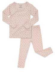 AVAUMA Rose Long Pajama Pink Flower Pattern