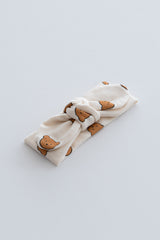 Smile Ribbon Headband - Bear Ivory