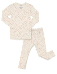 AVAUMA Momo Long Pajama Ivory Flower Pattern