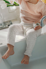 Daily Flower Leggings | Rosy Ivory