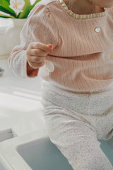 Daily Flower Leggings | Rosy Ivory